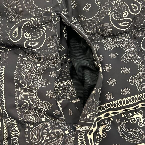 maison article puffer jacket bandana black white size Large L B2 - Picture 3 of 7